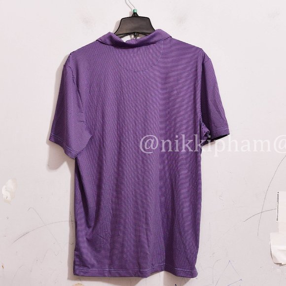Kirkland Signature PURPLE STRIPE Men’s Performance Polo - Picture 4 of 7